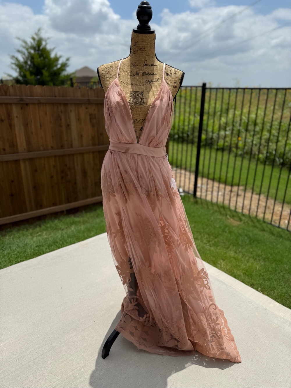 Women's Blush Pink Halter Maxi Dress